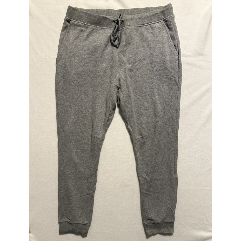 Original Use Men's Large Size Fleece Jogger Sweatpants Drawstring‎ 3-Pocket Gray